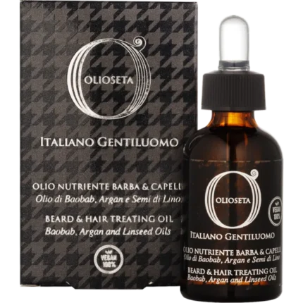 OLIOSETA Italiano Gentiluomo, Лікувальна олія для бороди та волосся, Barex, 30ml